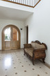 Interior, apartment, corridor with antique sofa