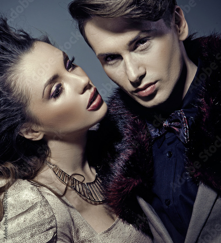 Photo: An attractive couple in close shoot An attractive couple in close shoot