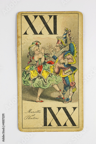 Photo: Very old tarock card_21 Very old tarock card_21