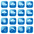 Vector: Weather blue icons set Weather blue icons set