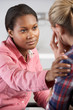 Teenage Girl Visits Doctor's Office Suffering With Depression