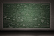 Photo: Chalkboard with hand drawings Chalkboard with hand drawings
