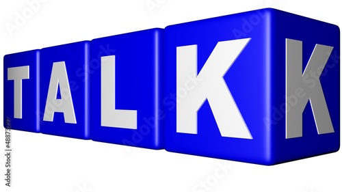 Illustration: Talk blue cubes Talk blue cubes