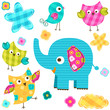 Vector: happy animals happy animals