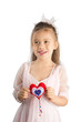 Little Girl with Hand-Crafted Heart