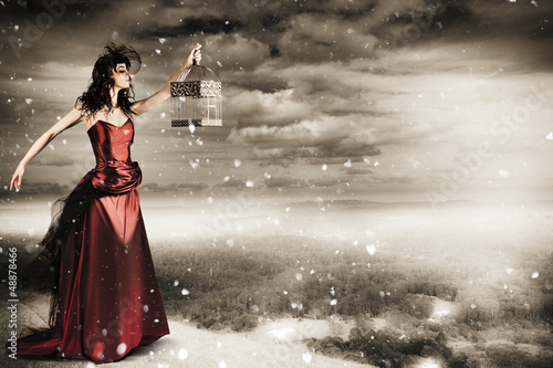 Photo: Fine Art Photo Of A Beautiful Winter Fashion Woman Fine Art Photo Of A Beautiful Winter Fashion Woman