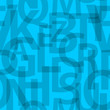 Blue seamless letters pattern.