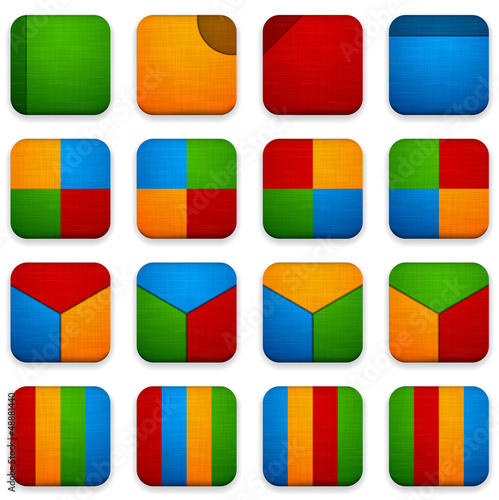 Vector: Web linen app icons. Web linen app icons.