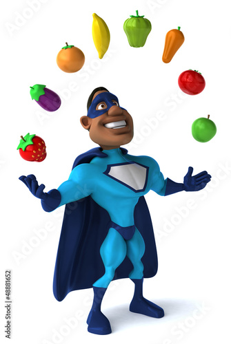 Illustration: Black superhero Black superhero