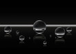 Group metallic (glass) spheres on reflecting surface