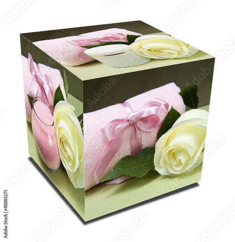 Photo: cube with natural for body care cube with natural for body care