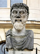 Roman style bust outside the famous Sheldonian Theatre