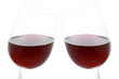 Anstoßen mit Rotwein