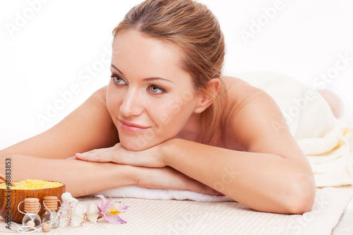 Photo: beautiful woman in spa salon beautiful woman in spa salon