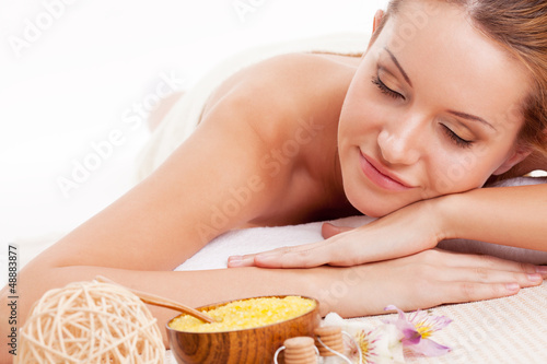 Photo: beautiful woman in spa salon beautiful woman in spa salon