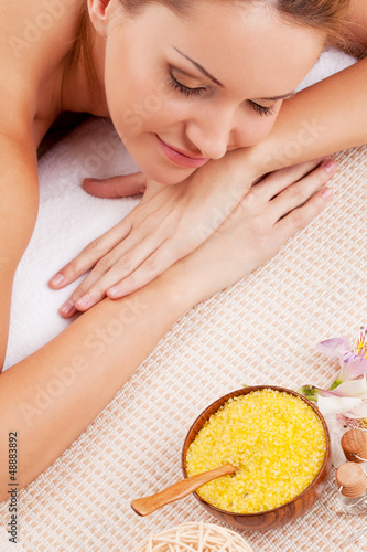 Photo: beautiful woman in spa salon beautiful woman in spa salon