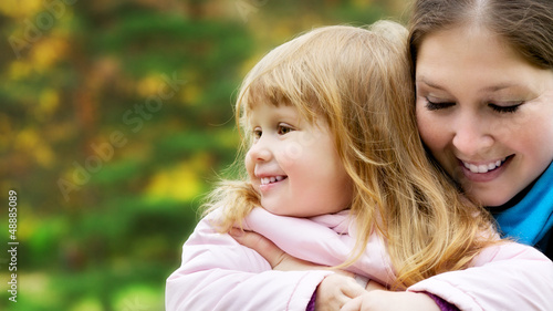 Photo: Beautiful Girl and Mom Portrait Beautiful Girl and Mom Portrait