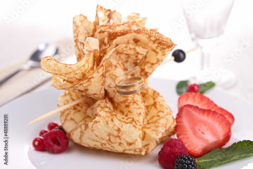 Photo: pancake with berries pancake with berries