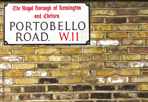 Photo: Portobello Road Sign in Notting Hill Portobello Road Sign in Notting Hill