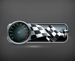 Vector: Racing banner with speedometer Racing banner with speedometer