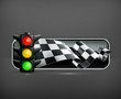 Racing banner with traffic lights