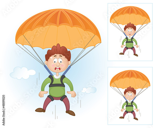 Vector: parachutists collection parachutists collection