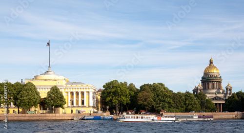 Photo: Saint Isaac's Cathedral along the waterfront Saint Isaac's Cathedral along the waterfront