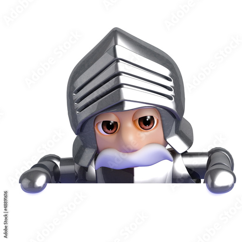 Illustration: Knight looks over blank space Knight looks over blank space