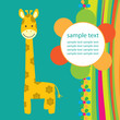 vector background with giraffe
