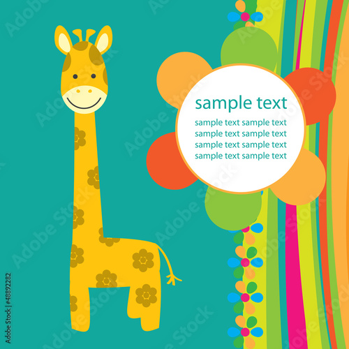 Vector: vector background with giraffe vector background with giraffe