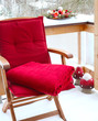 Sitzplatz auf winterlicher Terrasse