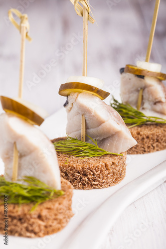 Photo: Herring canape Herring canape