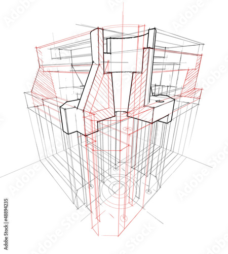 Illustration: 3D driwing of metallic part (visual aids) 3D driwing of metallic part (visual aids)