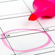 Date Highlighted on a Calendar