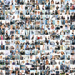 A collage of business images with people in formal clothes