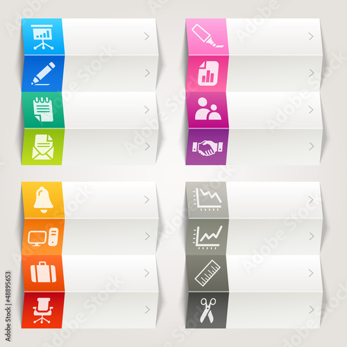 Vector: Rainbow - Office and Business icons / Navigation template Rainbow - Office and Business icons / Navigation template