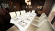 Video: Decorated table for ten persons stands in corner of hall Decorated table for ten persons stands in corner of hall