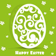 Easter egg openwork appliqués postcard