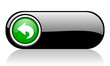 back black and green web icon on white background