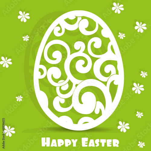 Vector: Easter egg openwork appliqués postcard Easter egg openwork appliqués postcard