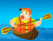 Cheerful Chubby Man