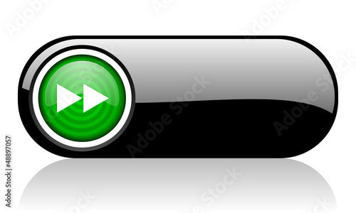 Illustration: rewind black and green web icon on white background rewind black and green web icon on white background