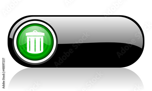 Illustration: recycle black and green web icon on white background recycle black and green web icon on white background