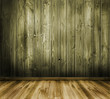 Holzwand mit Holzboden