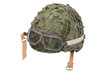camouflage military helmet with goggles