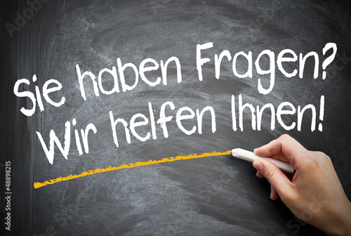 Photo: Sie haben Fragen Wir helfen Ihnen Sie haben Fragen Wir helfen Ihnen