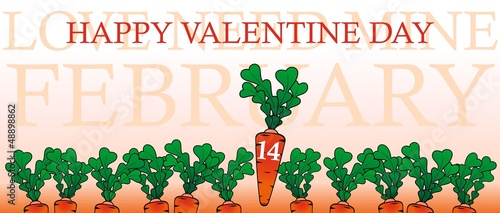 Vector: Happy valentine day with a carrots Happy valentine day with a carrots