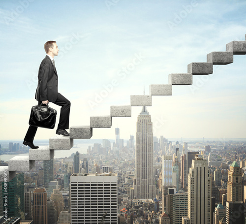 Photo: stepping up a staircase stepping up a staircase