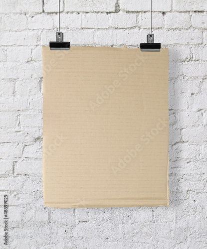 Photo: yellow cardboard poster yellow cardboard poster