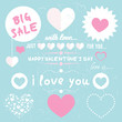Vetor: set of happy valentine's day love hearts set of happy valentine's day love hearts